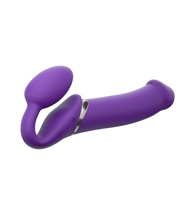 Strap-On-Me - Buigbare Strap-On Vibrator met Afstandsbediening Maat XL - Paars