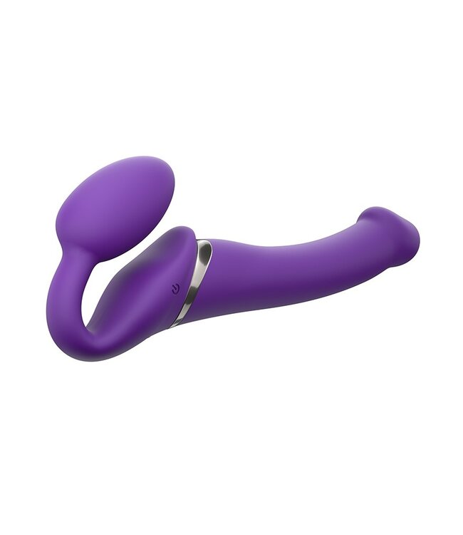 Strap-On-Me - Buigbare Strap-On Vibrator met Afstandsbediening Maat M - Paars