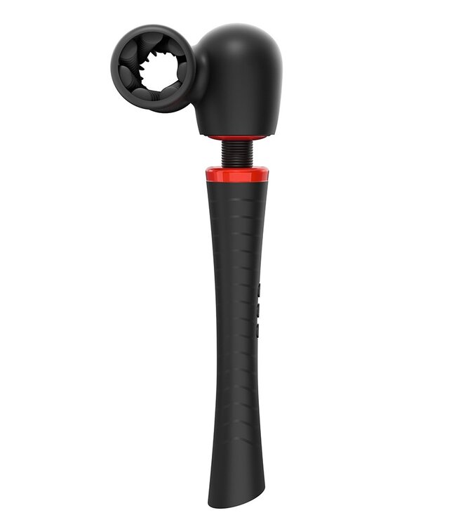 Man.Wand - Man.Wand Xtreme - Wand Vibrator met opzetstukken - Zwart