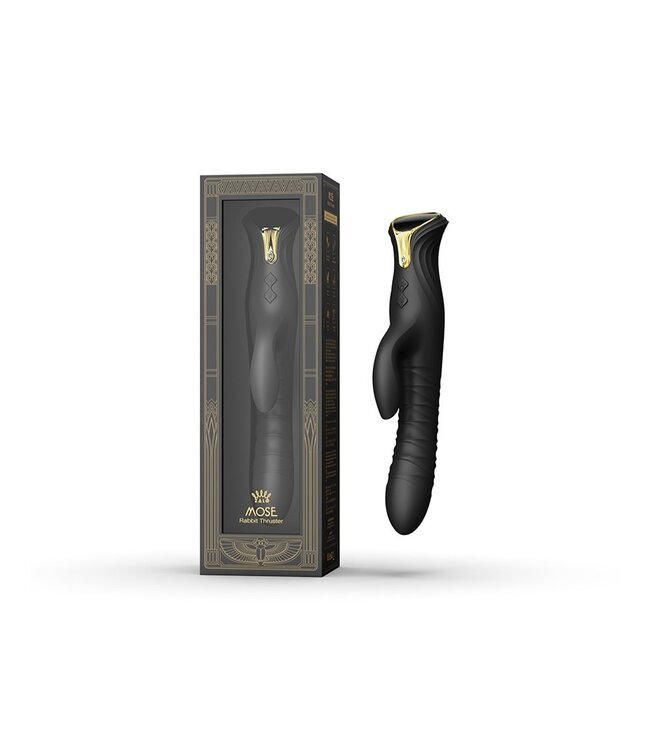 ZALO - Mose - Thrusting Rabbit Vibrator - Zwart