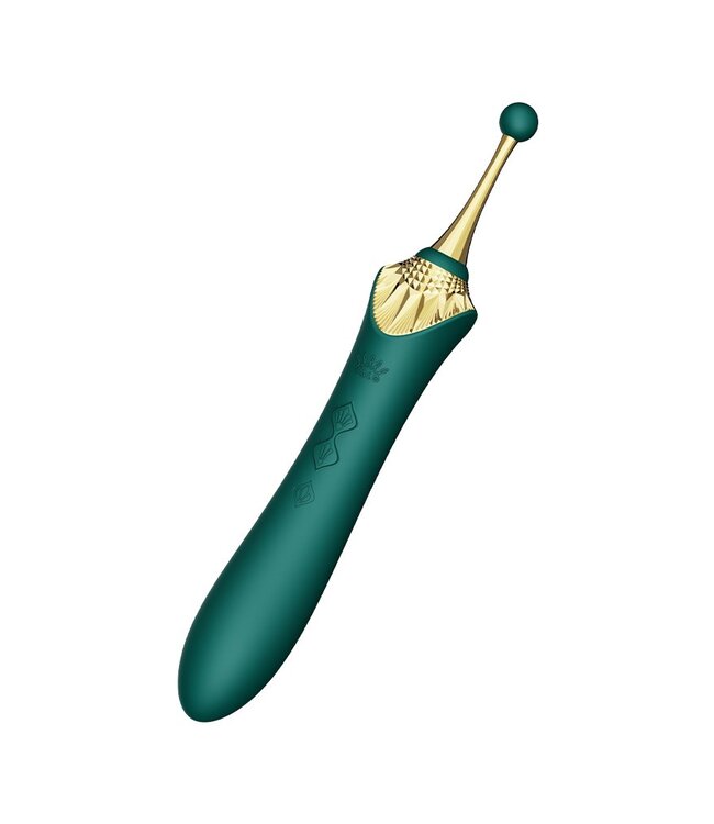 ZALO - Bess 2 - Verwarmende Clitoris Massager met 4 opzetstukken - Groen