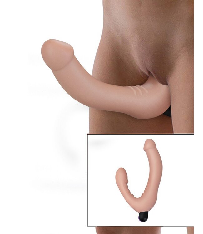 LoveToy - iJoy - Vibrerende Dubbele Dildo met afstandbediening - Nude