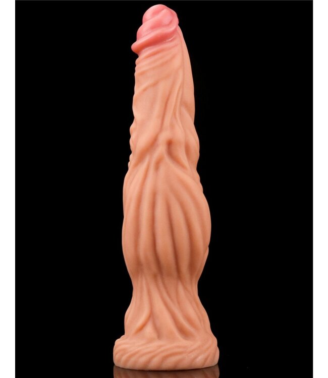 LoveToy - Dildo met Aderen 24 cm - Nude
