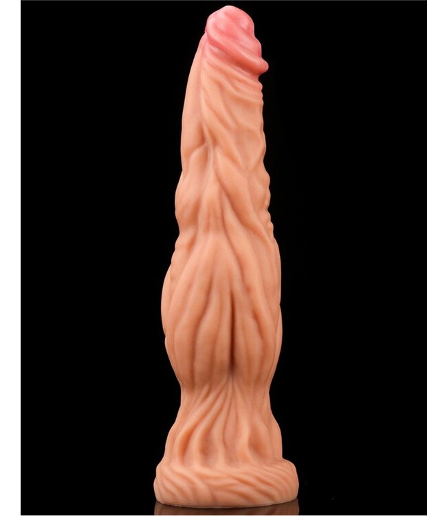 LoveToy - Dildo met Aderen 24 cm - Nude