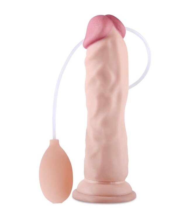 LoveToy - Soft Ejaculation Cock 21 cm - Squirting Dildo - Nude