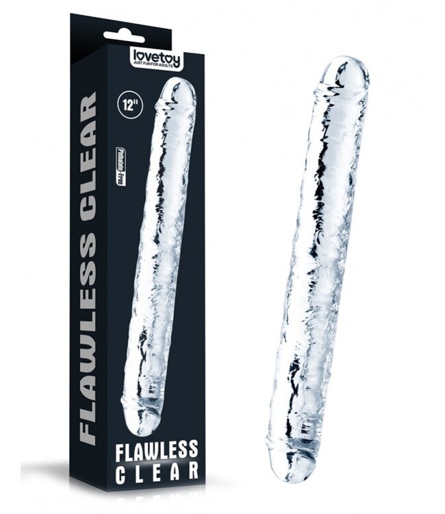LoveToy - Flawless Clear Double Dildo 30 cm