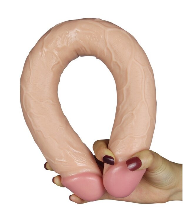 LoveToy - King Size Slim Ultra Double Dildo 45 cm - Nude