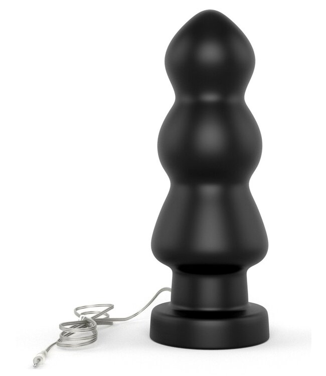 LoveToy - King Size Vibrating Anal Rigger 20 cm - Zwart