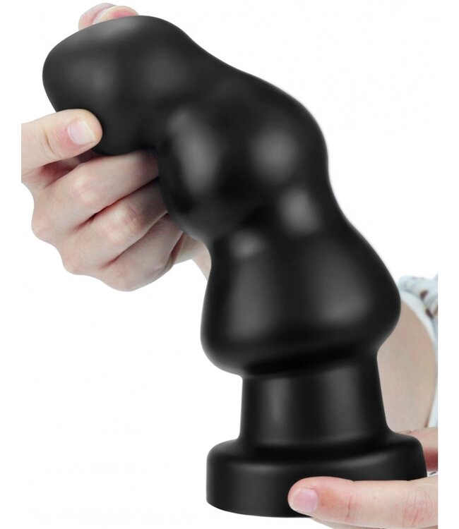 LoveToy - King Size Vibrating Anal Rigger 20 cm - Zwart