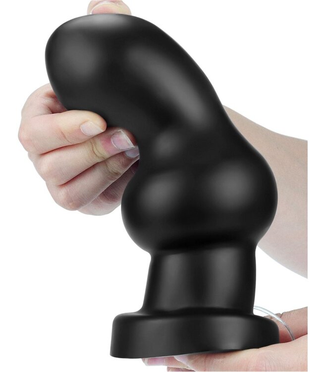 LoveToy - King Size Vibrating Anal Rammer 18 cm - Zwart