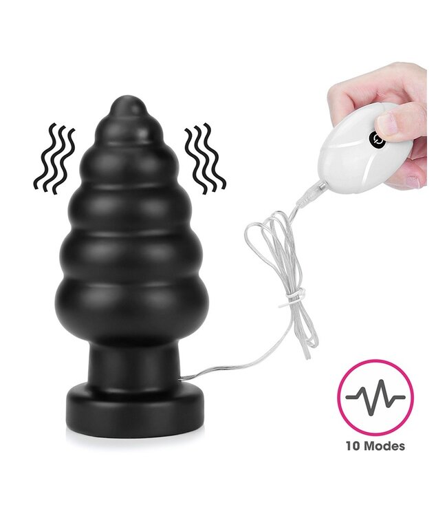 LoveToy - King Size Vibrating Anal Cracker 18 cm - Zwart