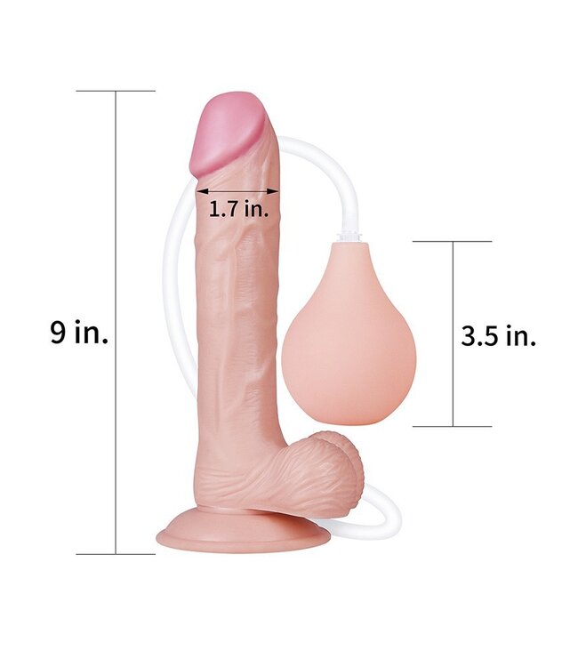 LoveToy - Squirt Extreme Dildo 23 cm - Nude