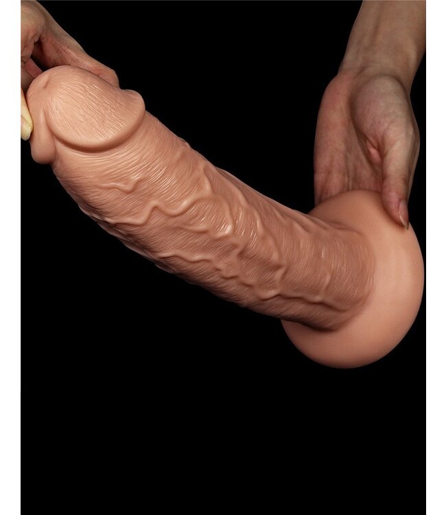 LoveToy - Realistic Long Dildo 28 cm - Nude