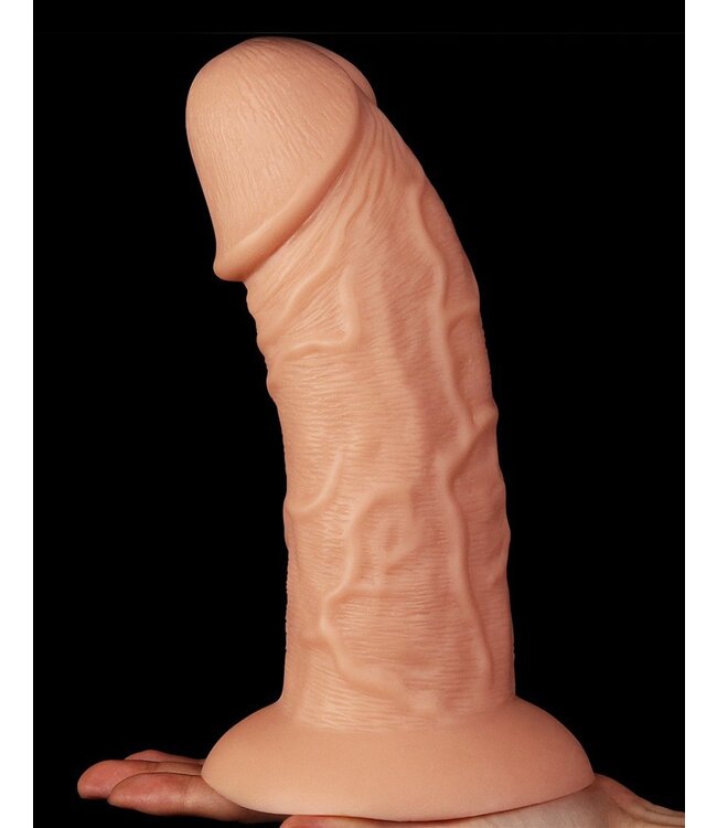 LoveToy - Realistic Curved Dildo 24 cm - Nude