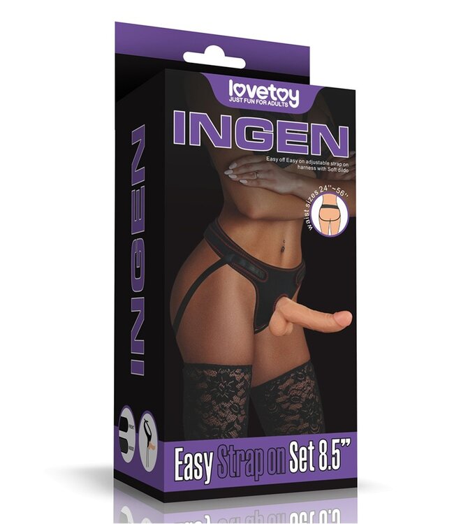 LoveToy Easy Strap-On Set with 21,5 cm Dildo