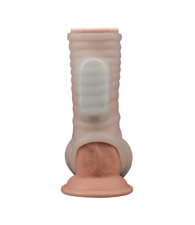 LoveToy - Wave Knights Ring - Vibrerende Penis Sleeve - Wit