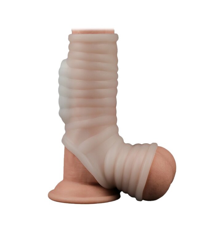 LoveToy - Wave Knights Ring - Vibrerende Penis Sleeve - Wit