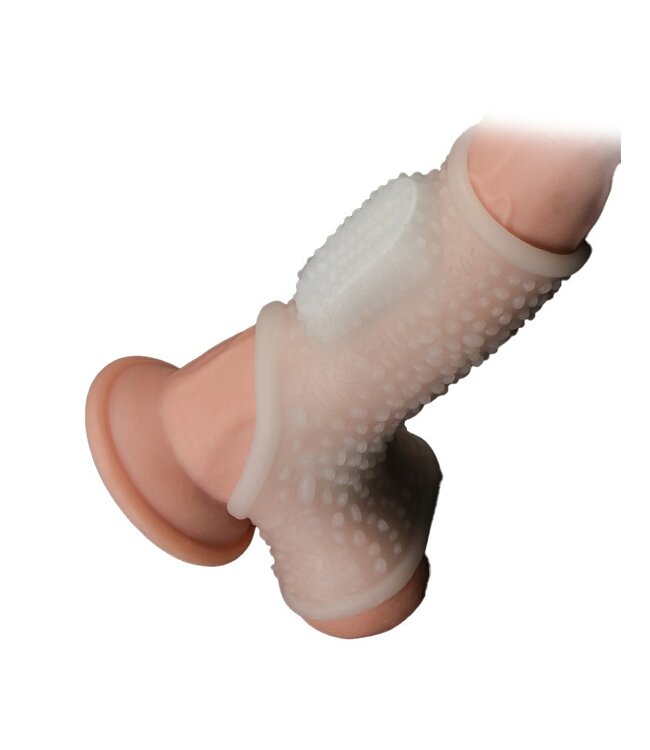 LoveToy - Drip Knights Ring - Vibrerende Penis Sleeve - Wit