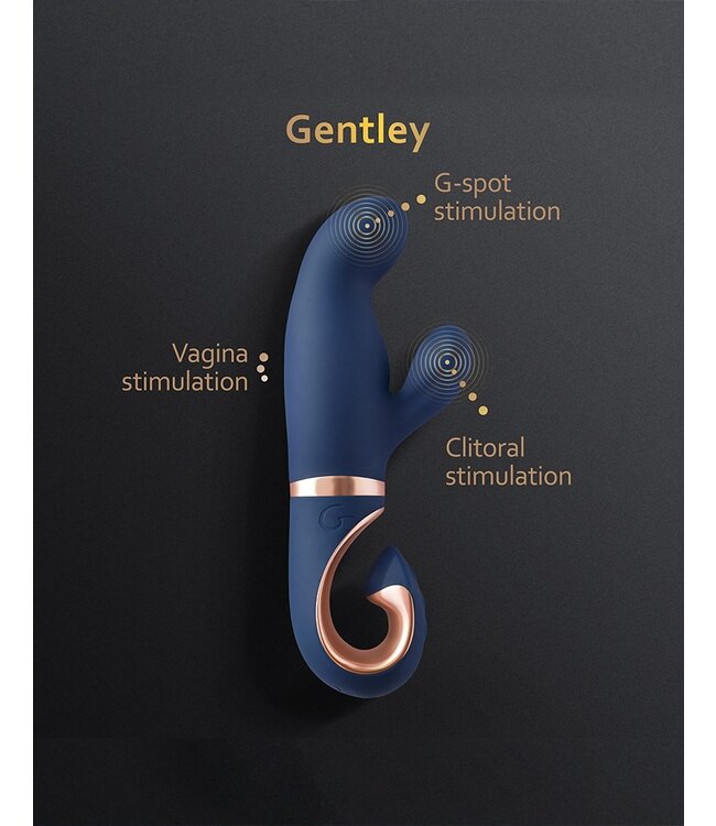 Gvibe - Gentley - Rabbit Vibrator - Blauw & Goud