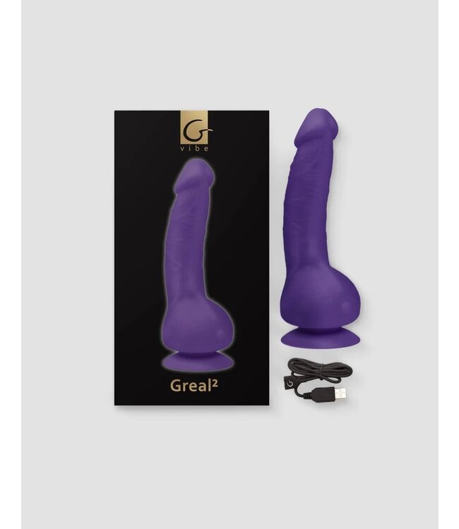 Gvibe - GReal 2 - Vibrerende Dildo - Paars