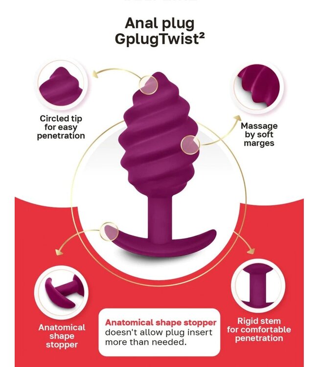 Gvibe - Gplug Twist 2 - Butt Plug - Paars