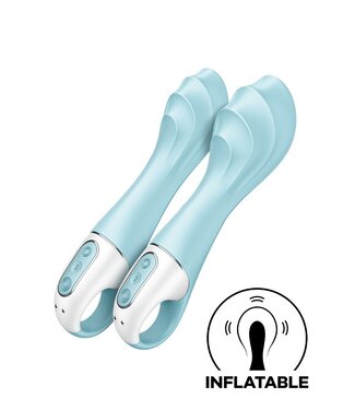 Rimba Satisfyer - Air Pump Vibrator 5+ - Opblaasbare G-Spot Vibrator (met App Control) - Blauw