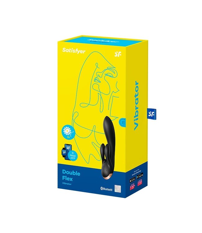 Satisfyer - Double Flex - Rabbit Vibrator - Zwart