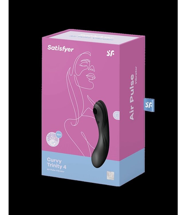 Satisfyer - Curvy Trinity 4 - 3-in-1 Vibrator - Zwart