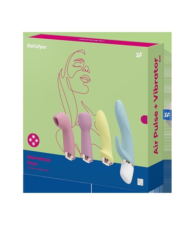 Satisfyer - Marvelous Four - Air Pulse + Vibrator Set - Multicolor