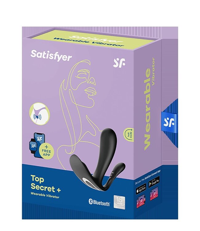 Satisfyer - Top Secret+ - Draagbare vibrator met anale stimulator - Zwart