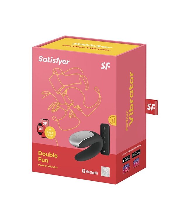 Satisfyer - Double Fun - Luxe Koppel Vibrator - Zwart