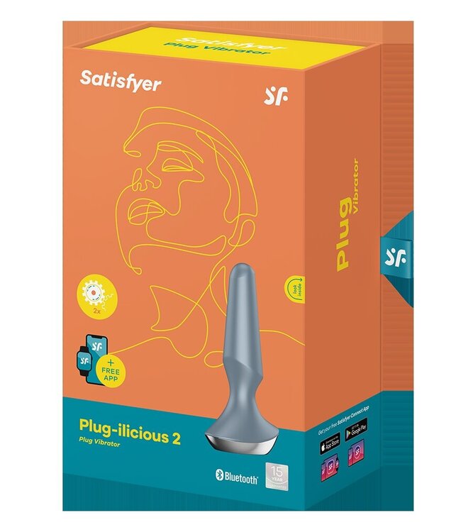 Satisfyer - Plug-ilicious 2 - Vibrerende Anale Plug - Grijs