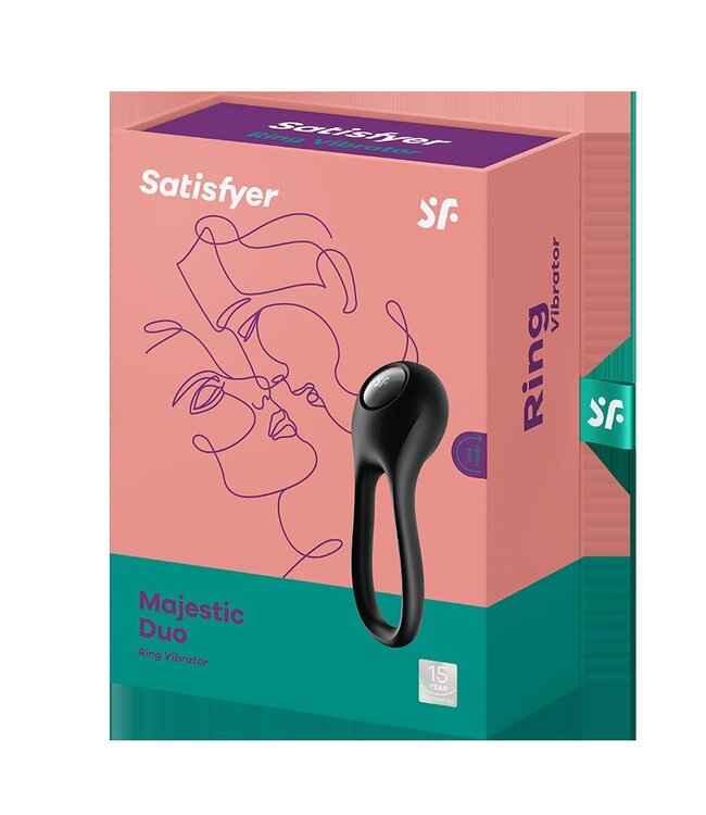 Satisfyer - Majestic Duo - Cockring Vibrator - Zwart