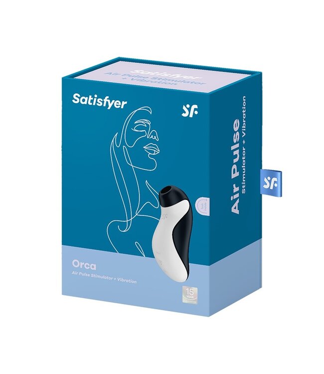 Satisfyer - Orca - Luchtdruk Vibrator - Zwart & Wit