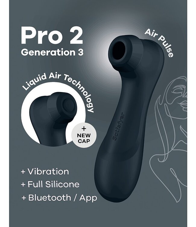 Satisfyer - Pro 2 Generation 3 - Luchtdruk Vibrator (met App Control) - Zwart