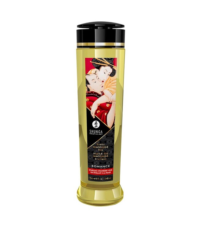 Shunga - Massage Olie - Romance Sparkling Strawberry - 240 ml