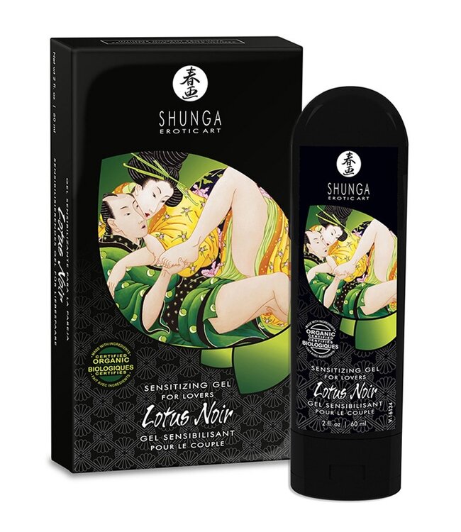 Shunga - Lotus Noir - Sensibiliserende gel voor Geliefden - 60 ml