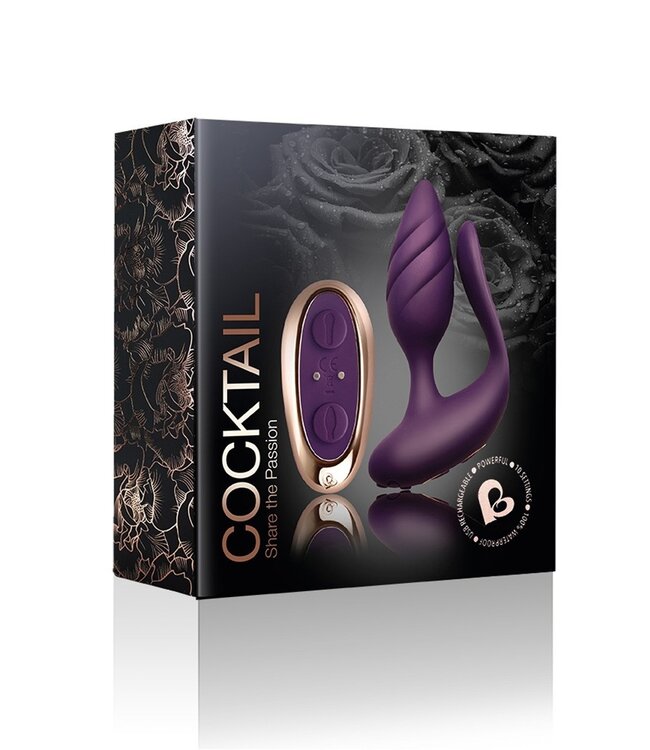 Rocks-Off - Cocktail - Koppel Vibrator met Afstandsbediening - Paars