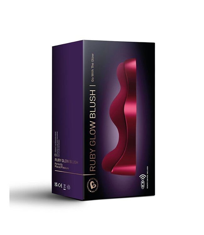 Rocks-Off - Ruby Glow Blush - Sit-on Vibrator met Afstandsbediening - Rood