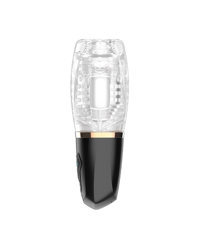 Rimba Toys - Orgastobator 03 - Mannelijke Masturbator - Zwart & Transparant