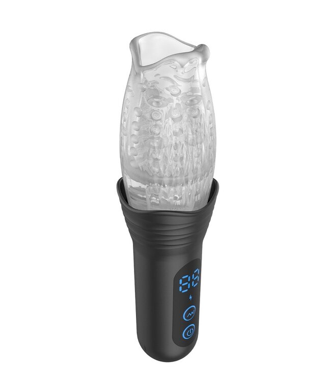 Rimba Toys - Orgastobator 02 - Mannelijke Masturbator - Zwart & Transparant