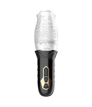 Rimba Rimba Toys - Orgastobator 01 - Mannelijke Masturbator - Zwart & Transparant