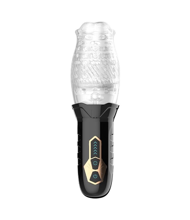 Rimba Toys - Orgastobator 01 - Mannelijke Masturbator - Zwart & Transparant