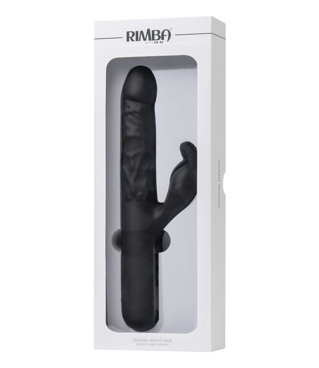 Rimba Toys - Sensual Nights SN06 - Realistische Rabbit Vibrator - Zwart