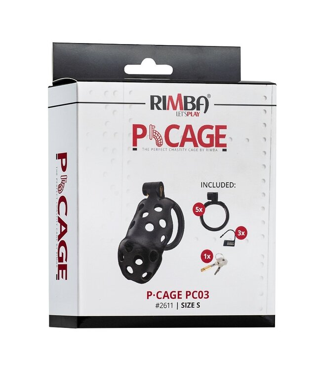 Rimba P-Cage - P-Cage PC03 - Peniskooi Maat S - Zwart