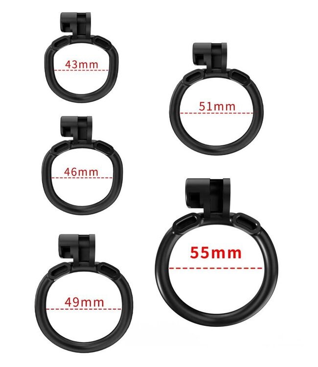 Rimba P-Cage - P-Cage PC02 - Peniskooi Maat L - Zwart