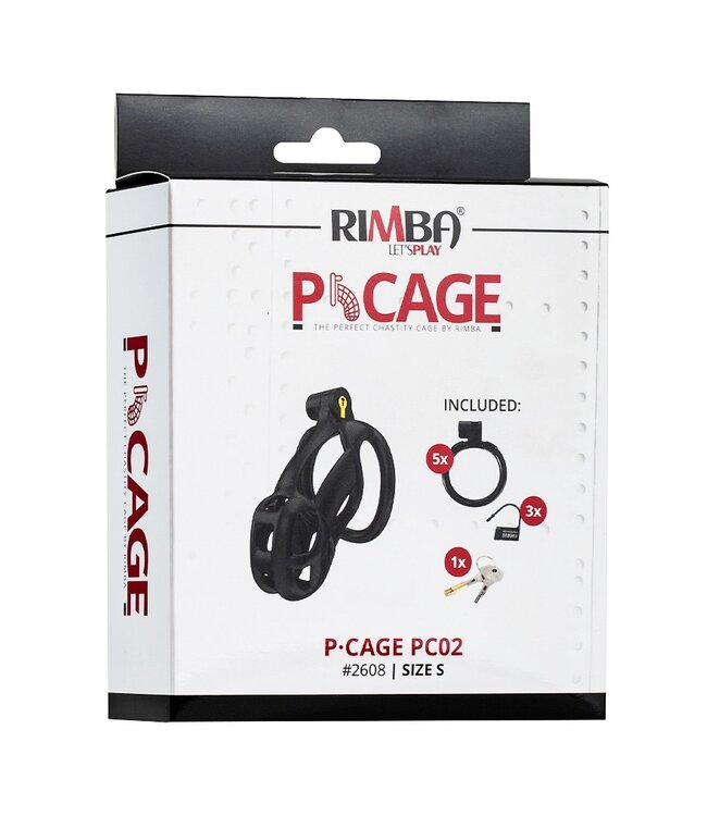 Rimba P-Cage - P-Cage PC02 - Peniskooi Maat S - Zwart