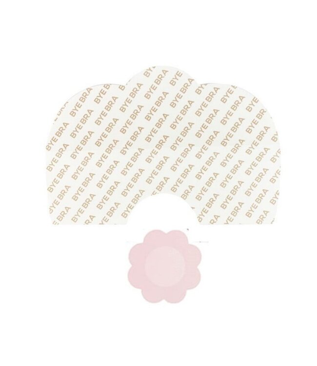 Bye Bra - Breast Lift & Zijden Tepelbedekkers D-F - Nude (3 paar)