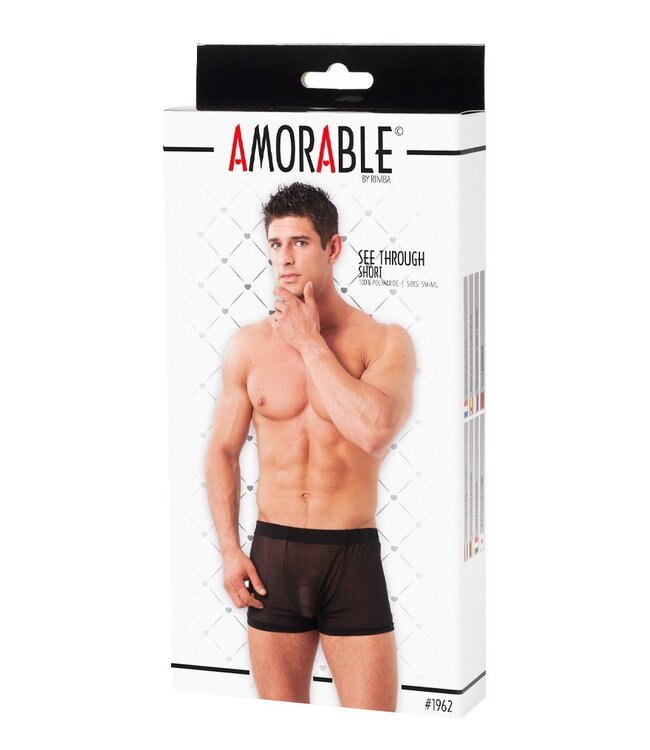 Amorable by Rimba - Doorzichtig boxershort  - Zwart