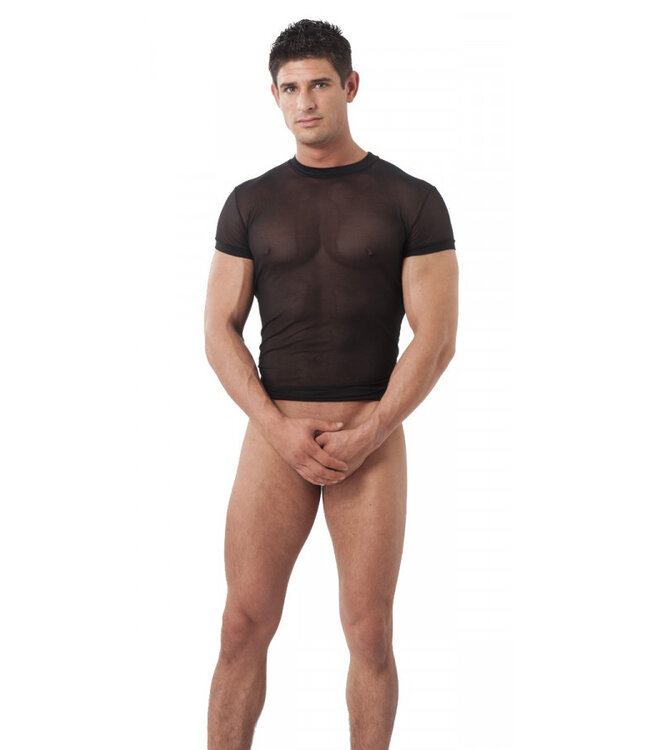 Amorable by Rimba - Doorzichtig T-Shirt  - Zwart